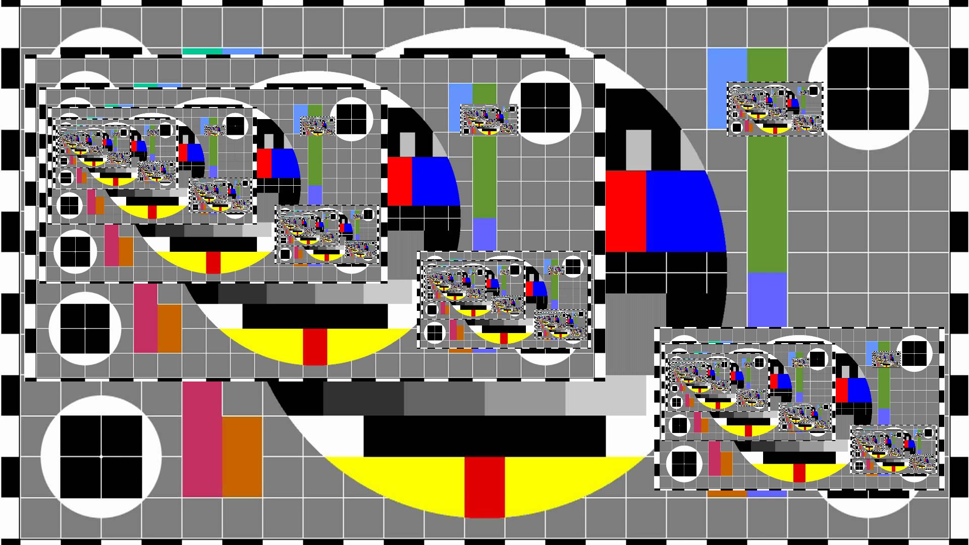 A test image with three Droste operations.